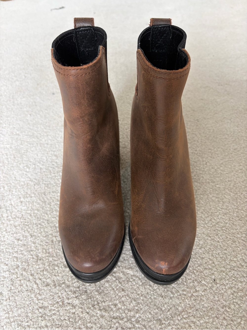 Sorel Brown Leather Women's Ankle Booties